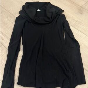 Splendid Black Fitted Long Sleeve Hoodie